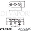 Cifial 600L32ED Edwardian 3 Control Landscape Thermostatic Shower Valve Dimensions
