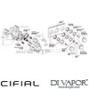 Cifial 600L32SQ Quadrado 3 Control Landscape Thermostatic Shower Valve 2 Outlets Dimension