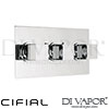 Cifial 600L32SQ Quadrado 3 Control Landscape Thermostatic Shower Valve 2 Outlets Spare Parts