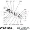 Cifial 600L32SY Techno 65 3 Control Landscape Thermostatic Shower Valve 2 Outlets Dimension
