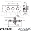 Cifial 3 Control Landscape Valve 2 Outlets Dimensions