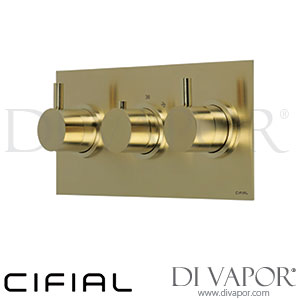 Cifial 600L32TH-X11 PVD X11 3 Control Landscape Thermostatic Shower Valve 2 Outlets Spare Parts