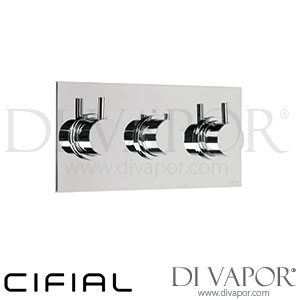 Cifial 600L32TH Technovation 465 Chrome | Black 3 Control Thermostatic Valve Landsape 2 Outlets Spare Parts