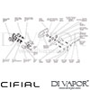 Cifial 600L33BHX Brookhaven Cross 3 Control Landscape Thermostatic Shower Valve with Diverter Dimens