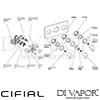 Cifial 600L33CL Coule 3 Control Landscape Thermostatic Valve with Diverter Dimension