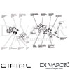 Cifial 600L33ED Edwardian 3 Control Landscape Thermostatic Valve with Diverter Dimension