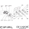 Cifial 600L33EM Emmie 3 Control Landscape Thermostatic Valve with Diverter Dimension
