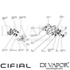 Cifial 600L33HX Hexa 3 Control Landscape Thermostatic Valve with Diverter Dimension