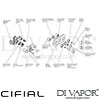 Cifial 600L33SE Technovation 35 3 Control Thermostatic Landscape Shower Valve with Diverter Dimensio