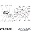 Cifial 600L33SQ Quadrado 3 Control Landscape Thermostatic Shower Valve 3 Outlets Dimension