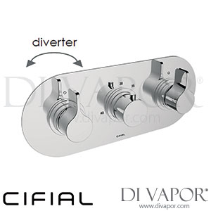 Cifial 600L33T2 TH251 3 Control Landscape Thermostatic Valve 2ith Diverter 3 Outlets Spare Parts