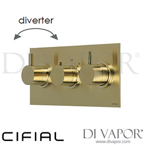 Cifial 600L33TH-X11 PVD X11 3 Control Landscape Thermostatic Shower Valve 3 Outlets Spare Parts