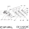 Cifial 600L34CL Coule 3 Control Landscape Thermostatic Shower Valve with Double Diverter Dimension