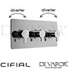 Cifial 600L34CL Coule 3 Control Landscape Thermostatic Shower Valve with Double Diverter Spare Parts