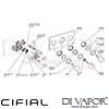 Cifial 600L34CU Cudo 3 Control Landscape Thermostatic Shower Valve With Double Diverter Dimension
