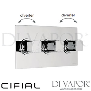 Cifial 600L34CU Cudo 3 Control Landscape Thermostatic Shower Valve With Double Diverter Spare Parts