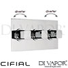 Cifial 600L34CU Cudo 3 Control Landscape Thermostatic Shower Valve With Double Diverter Spare Parts