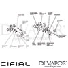 Cifial 600L34ED Edwardian 3 Control Landscape Thermostatic Valve with Double Diverter Dimension