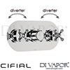 Cifial 600L34ED Edwardian 3 Control Landscape Thermostatic Valve with Double Diverter Spare Parts