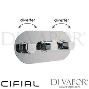 Cifial 600L34EM Emmie 3 Control Thermostatic Valve with Double Diverter Spare Parts