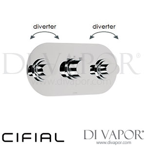 Cifial 600L34SF Adele 3 Control Landscape Thermostatic Shower Valve 4 Outlets Spare Parts