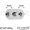 Cifial 600L34SF Adele 3 Control Landscape Thermostatic Shower Valve 4 Outlets Spare Parts