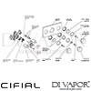 Cifial 600L34SQ Quadrado 3 Control Landscape Thermostatic Shower Valve 4 Outlets Dimension