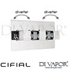 Cifial 600L34SQ Quadrado 3 Control Landscape Thermostatic Shower Valve 4 Outlets Spare Parts