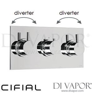 Cifial 600L34TH Technovation 465 3 Control Landscape Thermostatic Valve with Double Diverter Spare Parts