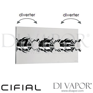Cifial 600L34THX300 Techno X300 3 Control Landscape Thermostatic Shower Valve 4 Outlets Spare Parts