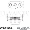 Cifial Viva 3 Control Landscape Valve Double Diverter Dimensions