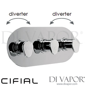 Cifial 600L34VV Viva 3 Control Landscape Thermostatic Valve with Double Diverter Spare Parts