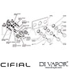 Cifial 600L35CU Cudo 3 Control Landscape Thermostatic Valve with Double Diverter 5 Outlets Dimension