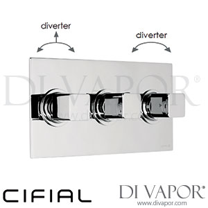 Cifial 600L35CU Cudo 3 Control Landscape Thermostatic Valve with Double Diverter 5 Outlets Spare Parts