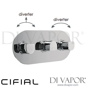 Cifial 600L35EM Emmie 3 Control Landscape Thermostatic Valve with Double Diverter 5 Outlets Spare Parts