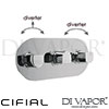 Cifial 600L35EM Emmie 3 Control Landscape Thermostatic Valve with Double Diverter 5 Outlets Spare Pa