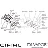 Cifial 600L35SF Adele 3 Control Landscape Thermostatic Shower Valve 5 Outlets Dimension