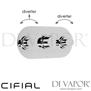 Cifial 600L35SF Adele 3 Control Landscape Thermostatic Shower Valve 5 Outlets Spare Parts