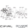 Cifial 3 Control Landscape Valve Double Diverter 5 Outlets Dimension