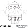 Cifial 3 Control Landscape Valve Double Diverter 5 Outlets Dimensions