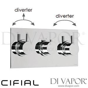 Cifial 600L35TH Technovation 465 3 Control Landscape Thermostatic Valve with Double Diverter 5 Outlets Spare Parts