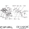 Cifial 600L35THX300 Techno X300 3 Control Landscape Thermostatic Shower Valve 5 Outlets Dimension
