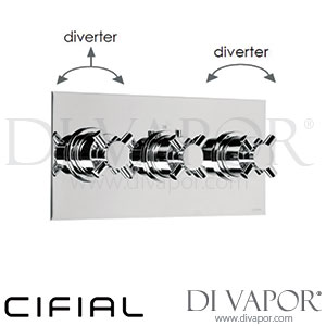 Cifial 600L35THX300 Techno X300 3 Control Landscape Thermostatic Shower Valve 5 Outlets Spare Parts