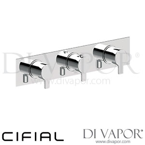 Cifial 600NL32CL Slim Coule 3 Control Landscape Thermostatic Shower Valve 2 Outlets Spare Parts