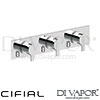 Cifial 600NL32CL Slim Coule 3 Control Landscape Thermostatic Shower Valve 2 Outlets Spare Parts