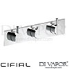 Cifial Slim Techno 3 Control Landscape Shower Valve 2 Outlets Spare Parts
