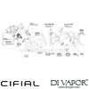 Cifial 600NL60TH Slim Techno Landscape Thermostatic Shower Valve 2 Outlets Dimension