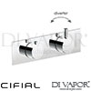 Cifial 600NL60TH Slim Techno Landscape Thermostatic Shower Valve 2 Outlets Spare Parts