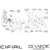 Cifial 600NV32CL Slim Coule 3 Control Vertical Thermostatic Shower Valve 2 Outlets Dimension