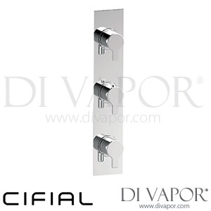 Cifial 600NV32CL Slim Coule 3 Control Vertical Thermostatic Shower Valve 2 Outlets Spare Parts